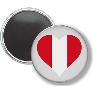 Button Met Magneet - Hart Vlag Peru - NIET VOOR KLEDING