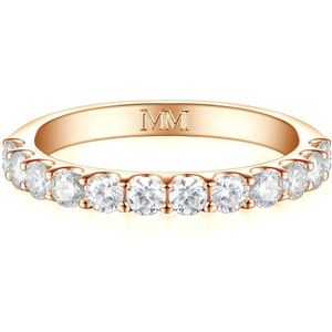Evertina - 14k Roségouden Moissanite Eternity Ring - 0.1 karaat
