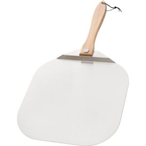 Pizzaschuiver - 60,9 cm - Opvouwbare Handgreep - Geperforeerde Aluminium Pizzaschep Voor Eenvoudig Inschuiven Van Pizzadeeg - Perfect Als Ovenaccessoire Voor Hobby Pizzabakkers