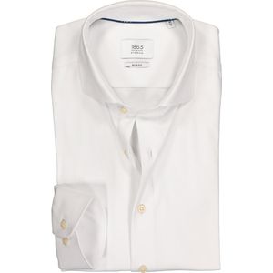 ETERNA 1863 slim fit casual Soft tailoring overhemd - jersey heren overhemd - wit - Strijkvriendelijk - Boordmaat: 40