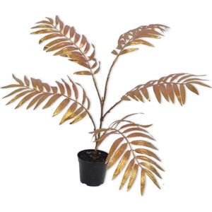 Silk-ka Kunstplant Palm Zijde Koper 53 cm