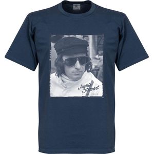 Jackie Stewart Portrait T-Shirt - Navy Blauw - S