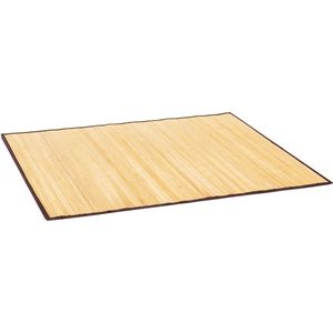 Relaxdays badmat bamboe - douchemat antislip laag - houten douchemat - versch. groottes - Naturel, 100 x 80 cm