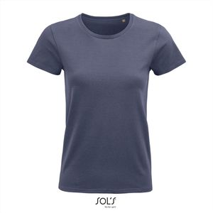 SOL'S - Pioneer T-Shirt dames - Denim - 100% Biologisch Katoen - XXL