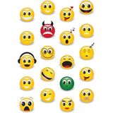 20x  Emoticons stickers met 3D effect met zacht kunststof - kinderstickers - stickervellen - knutselspullen