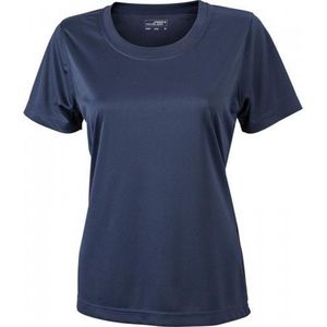 James nicholson Dames t-shirt sport jn357 donker blauw maat l