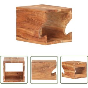vidaXL Fietsenstalling - Wandfietsendrager - Wandfietsenrek 35x25x25 cm massief acaciahout - Fietsopbergruimte - Houten Fietsrek - Acacia Hout