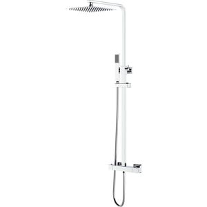 Thermostatische Regendoucheset - Lonis Rimbo - 22cm - Vierkante Hoofddouche - Staafhanddouche - RVS - Chroom