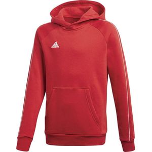 adidas - Core 18 Hoody Youth - Junior Sweater - 116 - Rood