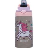 Contigo Easy Clean Autospout thermosfles met rietje voor kinderen, BPA-vrije roestvrij stalen waterfles, 100% lekvrij, makkelijk te reinigen, ideaal voor dagverblijf, school en sport, 380 ml | Flying Unicorn