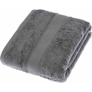 Homescapes 2-delige badhanddoekenset grijs - 100% Turks katoen 500 gsm