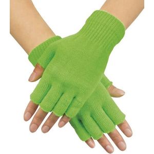 Vingerloze handschoen groen kinder/dames
