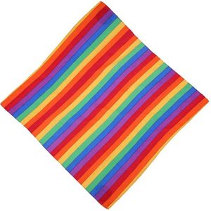 Fako Fashion® - Bandana - Hoofddoek - Mondbescherming - Zakdoek - Sjaal - Regenboog Gestreept - Rainbow