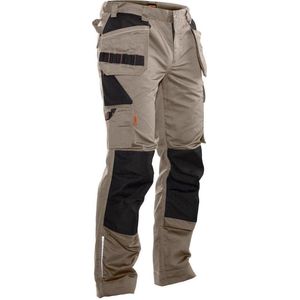 Jobman Practical 2322 Werkbroek Holsterpockets - Mannen - Khaki/Zwart - 46