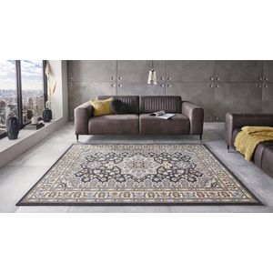 Perzisch tapijt Parun Täbriz - donkergrijs/geel 80x250 cm