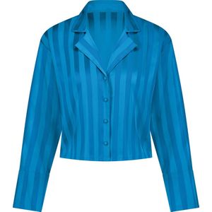 Hunkemöller Jacket lange mouwen Satijn Blauw L