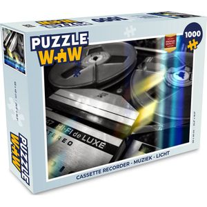 Puzzel Cassette recorder - Muziek - Licht - Legpuzzel - Puzzel 1000 stukjes volwassenen