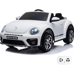 Volkswagen Beetle XL - Elektrische Kinderauto 12V - 1 tot 6 jaar - Wit