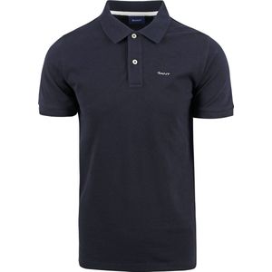 Gant - Polo Piqué Rugger Navy - Regular-fit - Heren Poloshirt Maat L