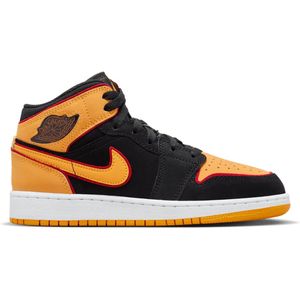 Nike Air Jordan 1 Mid SE Black Vivid Orange (GS) - FJ4924-008 - Maat 38.5