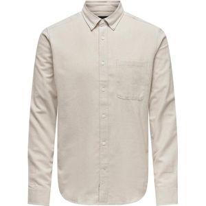 Only & Sons Overhemd Onsgudmund Slim 1-pkt Solid Shirt N 22027307 Silver Lining Mannen Maat - S