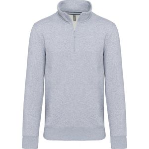 Sweatshirt Heren 3XL Kariban 1/4-ritskraag Lange mouw Oxford Grey 80% Katoen, 20% Polyester