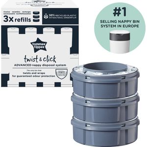 Tommee Tippee Twist & Click Milieuvriendelijke Luieremmer Navulling -  duurzaam geproduceerde Greenfilm - 3 stuks