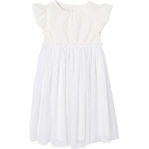Vertbaudet Ceremoniejurk met twee materialen in broderie anglaise en tule voor meisjes