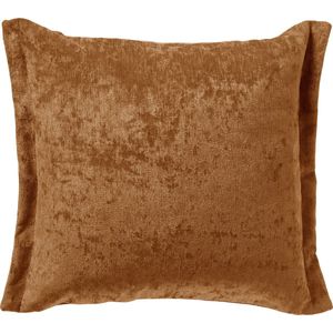 Dutch Decor LEWIS - Sierkussen velours 45x45 cm Tobacco Brown - bruin - Inclusief binnenkussen