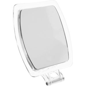 Opvouwbare handspiegel met handvat: make-upspiegel met 7x vergroting - kleine acryl reisspiegel - tafelspiegel - vergrotende spiegel, 12,3 x 10,8 cm