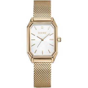 BURKER Isabell Horloge Dames Rechthoekig - Goud - Milanese Band - 28 mm