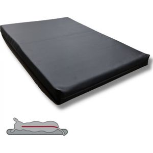 Topmast Support Plus - Orthopedisch Hondenkussen - 80 x 55 x 10 cm - Hondenbed - Zwart - Hondensofa - Hondenmand - Leatherlook Hondenmatras