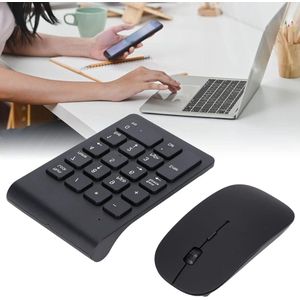 Combinatie draadloos numeriek toetsenblok - muis 2.4GHz 1200 DPI voor notebookcomputers boekhouding bankieren .