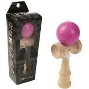 Kendama behendigheidsspel hout 15x5x4cm roze