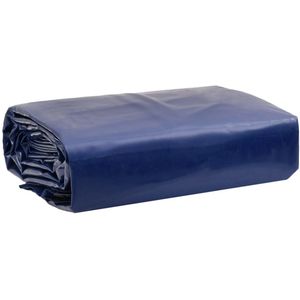 The Living Store Dekzeil 650 g/m² 5x8 m blauw - Afdekzeil - Canvas - Waterdicht - Uv Bestendig - Scheurvast