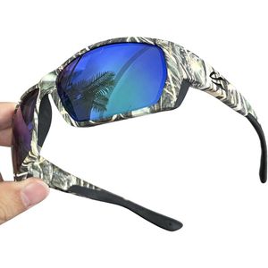 Livano Polaroid Zonnebril Voor Heren - Zonnenbrillen - Zonnenbril - Sun Glasses - Sunglasses - Techno Bril - Rave & Festival - Premium Quality - Camouflage