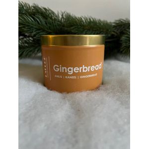 Lalure Geurkaars Gingerbread - Plantaardige geurkaars - Geurkaars - Houten lont - Wooden wick - Kerst kaars - Kerstcadeau -