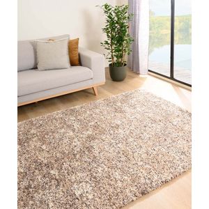 Hoogpolig vloerkleed gemêleerd - Blend beige 120x170 cm