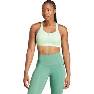 adidas Performance TLRD Impact Luxe High-Support Beha met Rits - Dames - Groen- 95B