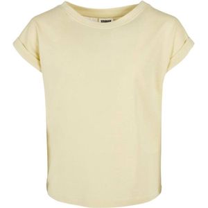 Urban Classics - Organic Extended Shoulder Kinder T-shirt - Kids 158/164 - Geel