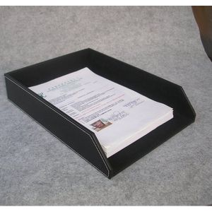 Leren Documentenbakje met Lades - Geschikt voor A4 Formaat - Stijlvol Kantooraccessoire voor Organisatie - Bureaublad Opberger voor Zakelijke Documenten
