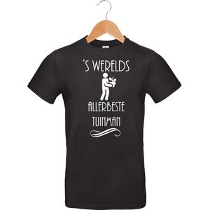 Mijncadeautje T-shirt - 's Werelds beste Tuinman - - unisex - Zwart (maat 3XL)