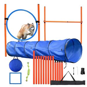 AYOO Agility voor de hond - Hondentunnel - Honden Agility Set - Honden Training - Tunnel - Slalom - Horde - Draagzak - gratis speeltouw - Inclusief E-Book!