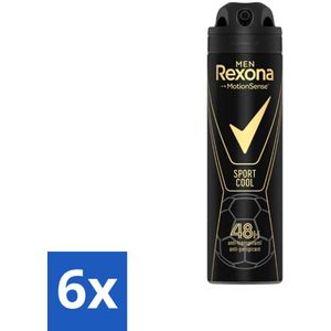 Rexona Men - Sport Cool - Deodorant Spray - Anti Transpirant - 150 ml - Voordeelverpakking - 6 stuks