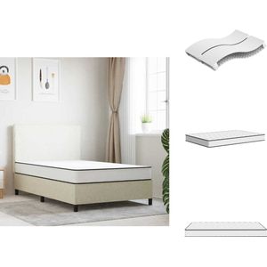 vidaXL Binnenveringmatras - Binnenveringmatrassen - Tweepersoonsmatras - Tweepersoons Matras - Binnenveringmatras middelhard 120x200 cm