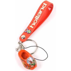 Sleutelhanger Strap Met Klomp Oranje Holland - Souvenir