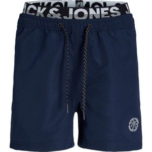 Jack & Jones Plus Size Zwemshorts Heren JPSTFIJI Dubbele Waistband Navy Blauw - Maat 44 - Zwembroek