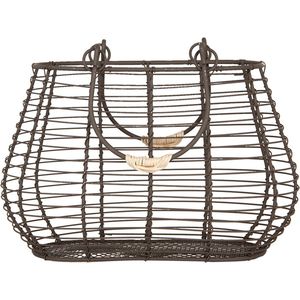 Clayre & Eef Opbergmand 25x16x17/28 cm Bruin Metaal