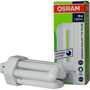 OSRAM GX24Q-2 Spaarlamp Energielabel: B A - E 116 mm 230 V 18 W Neutraalwit Buis 1 stuks