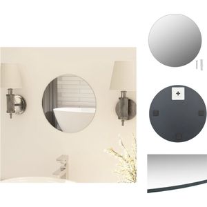 vidaXL Wandspiegel - Frameloos - Ø30 cm - Hoogwaardig glas - Eenvoudige installatie - Spiegel